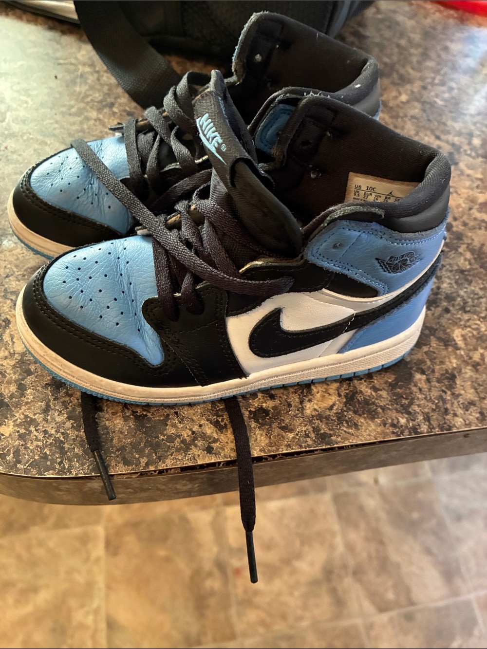 Nike Kids Blue, Black & White High-Top Sneakers